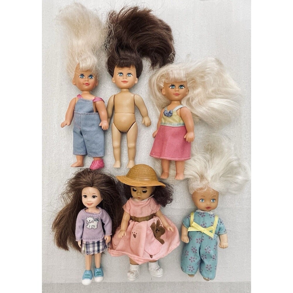 Mixed Lot of 6  VTG Dolls:  Kid Kore Migliorati Alexander Ty 4-4.5" Estate Find